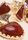 Womens Gold & Burgundy Heart Drop Earrings