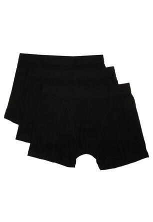 Mens 3pk Black Bamboo Keyhole Trunks