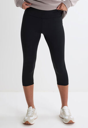 Womens Black Cropped Active Leggings