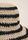 Womens Black & White Stripe Straw Hat