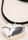 Womens Silver Heart Cord Necklace