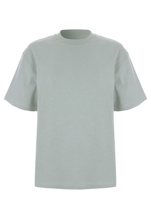 Older Boys Sage Plain Cotton T-Shirt