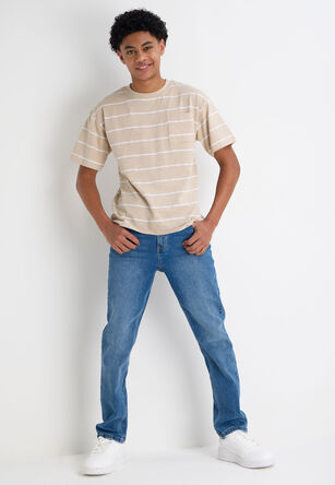 Older Boys Blue Straight Leg Jeans
