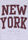 Womens Grey New York Graphic Cotton T-Shirt