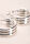 Womens Silver Triple Row Hoop Earrings