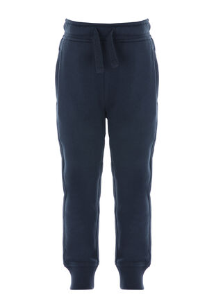 Younger Boys Plain Navy Joggers 