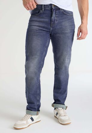 Mens Mid Blue Straight Vintage Jeans