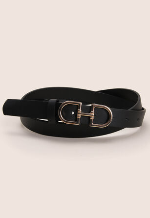 Womens Black Snaffle Belt 