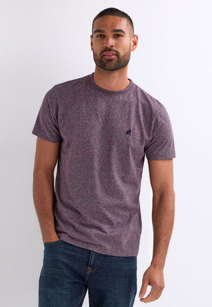 Mens Burgundy Grindle Short Sleeve T-Shirt