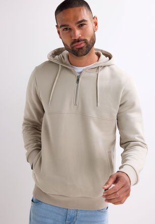 Mens Stone Zip Front Hoodie Sweatshirt