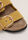 Womens Yellow Oversize Buckle Footbed Sandals