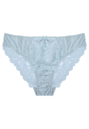 Womens Sage Lily Lace Midi Briefs