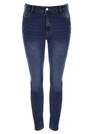 Womens Plain Blue Alexa Shaper Skinny Jeans
